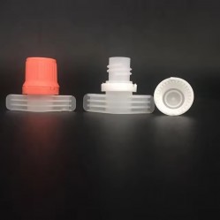 No spill flexible packing plastic spout with cap